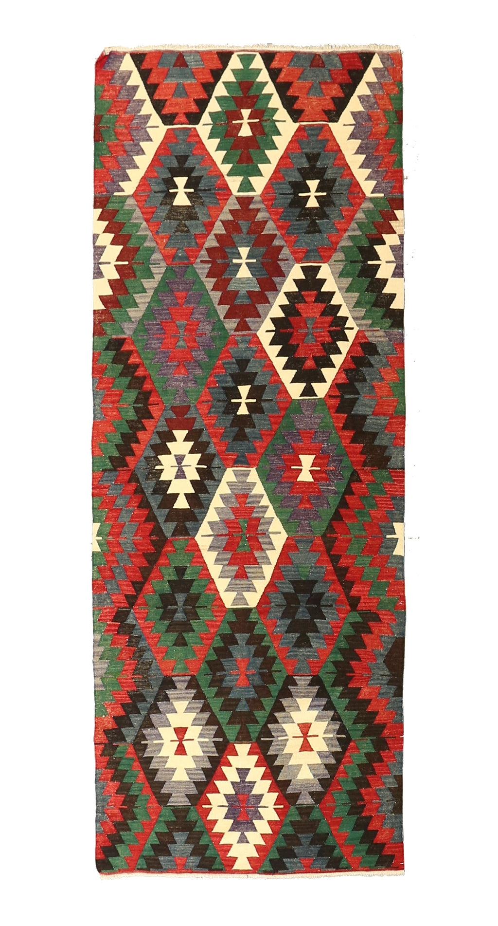 Vintage Kilim Wool Rug 3'8''x9'6''