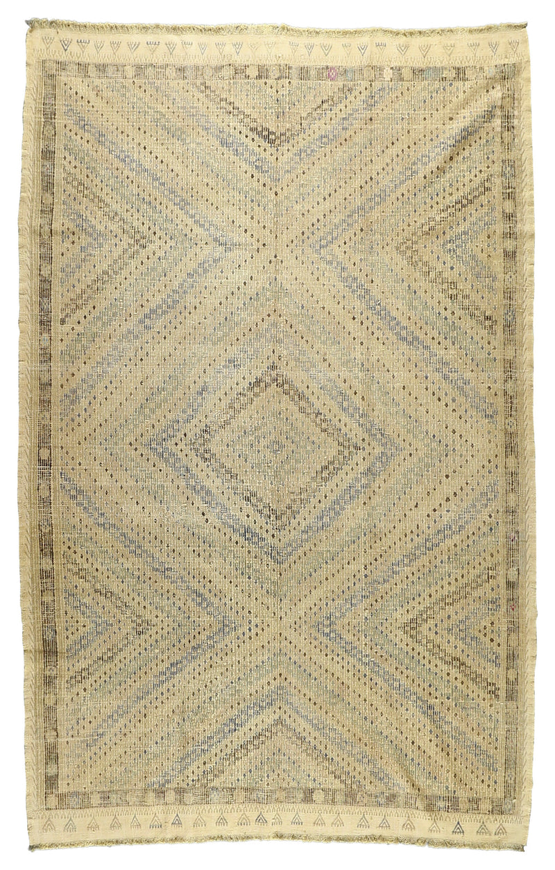 Vintage Kilim Wool Rug 6'8''x10'9''