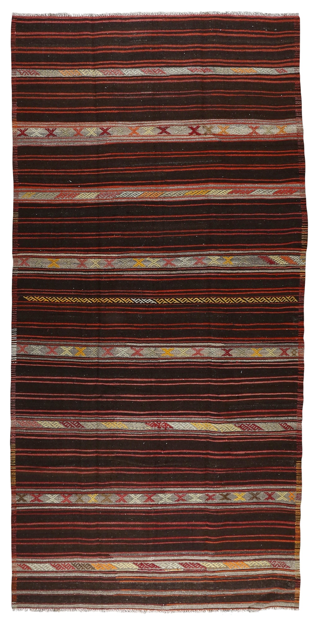 Vintage Kilim Goathair Rug 6'5''x13'3''