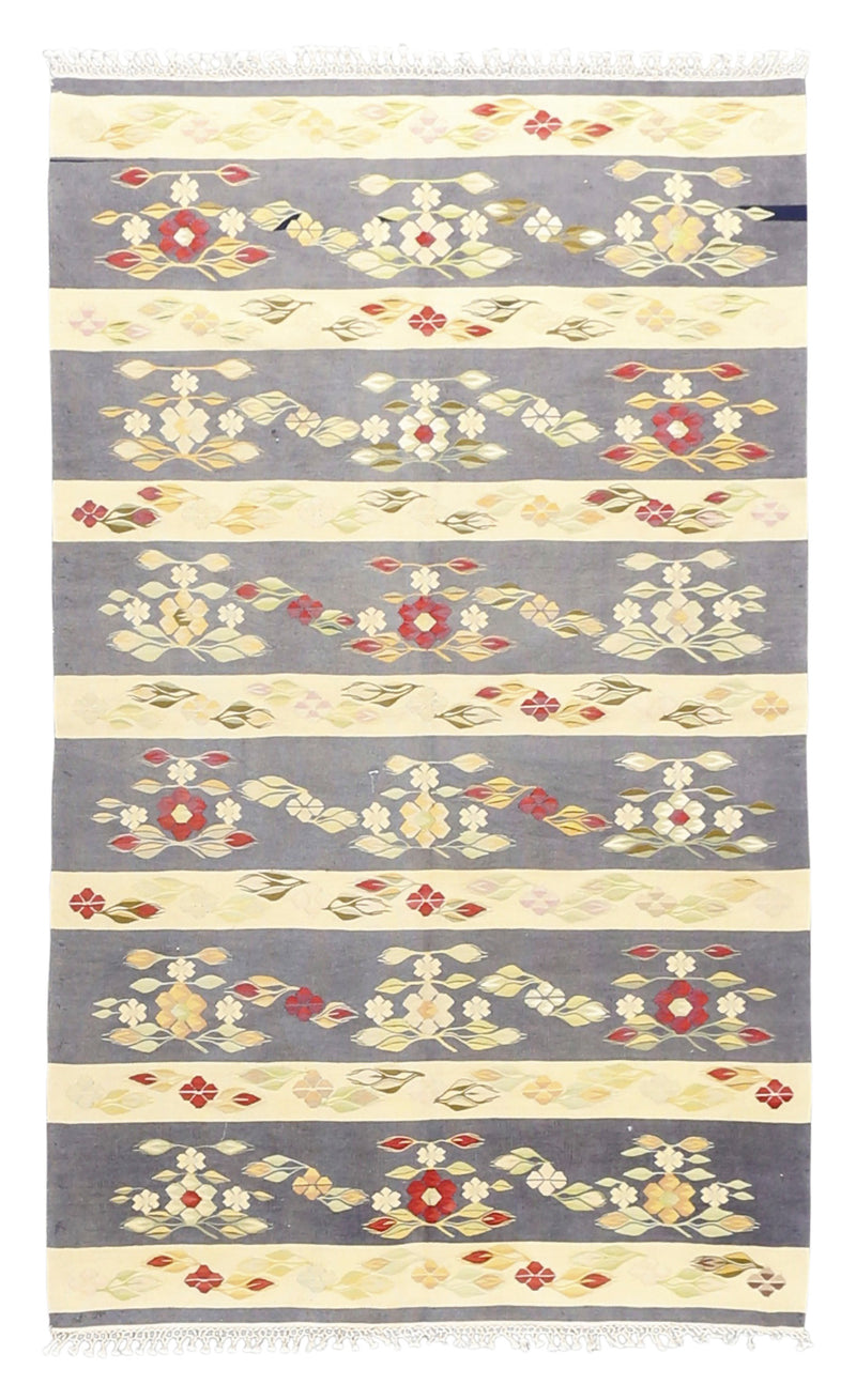 Floral Kilim Wool Rug 4'0''x6'7''