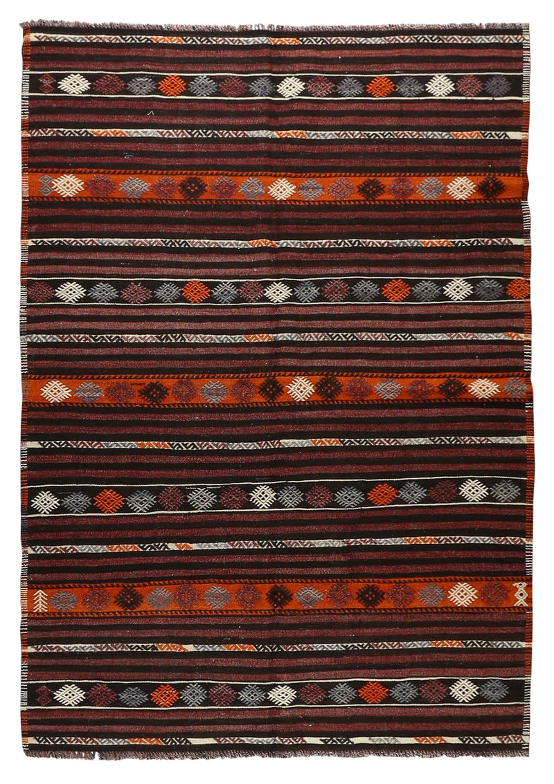 Vintage Kilim Wool Rug 5'11''x8'4''
