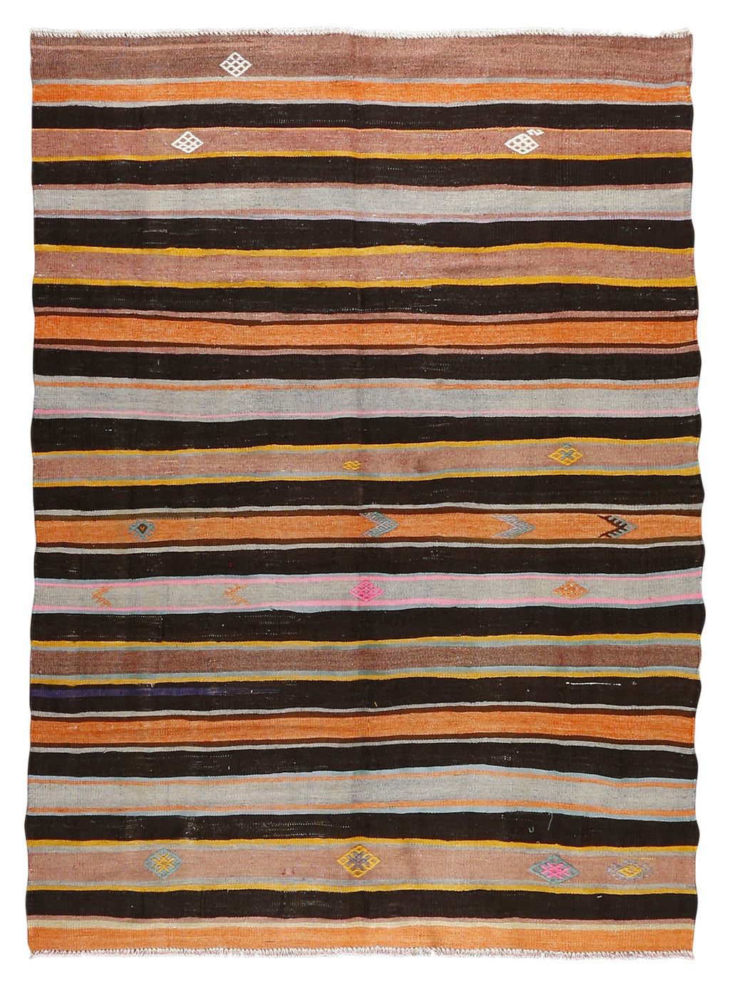 Vintage Kilim Wool Rug 6'1''x8'4''