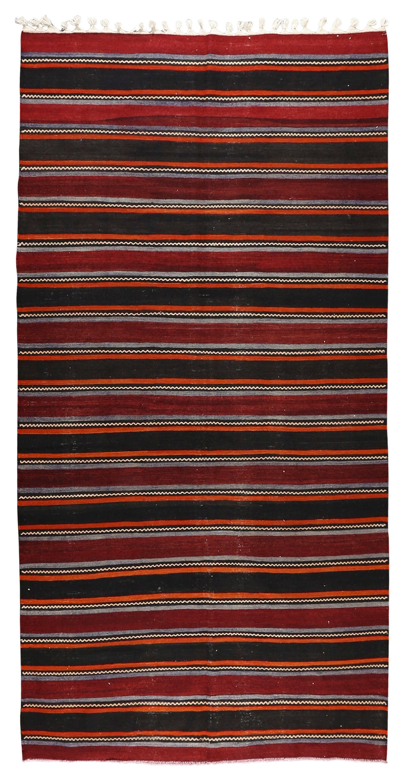 Vintage Kilim Wool Rug 5'6''x11'0''