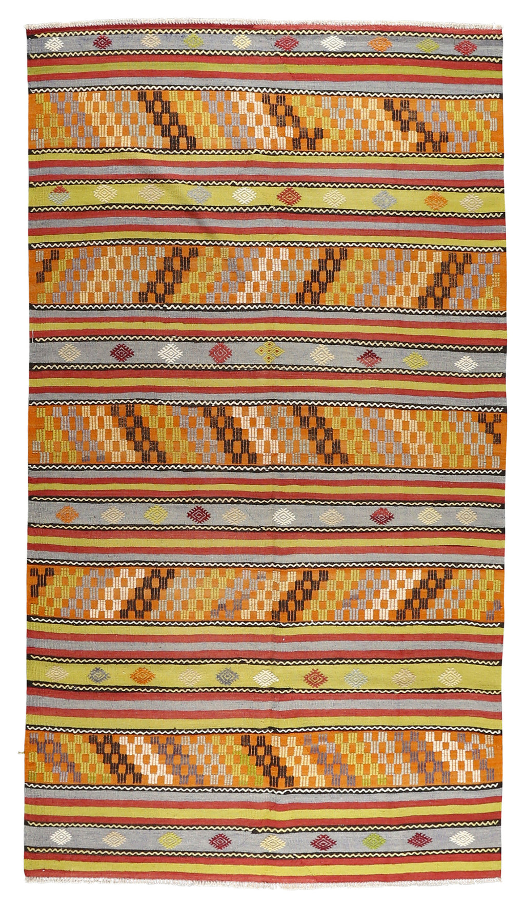 Vintage Kilim Wool Rug 5'11''x10'9''