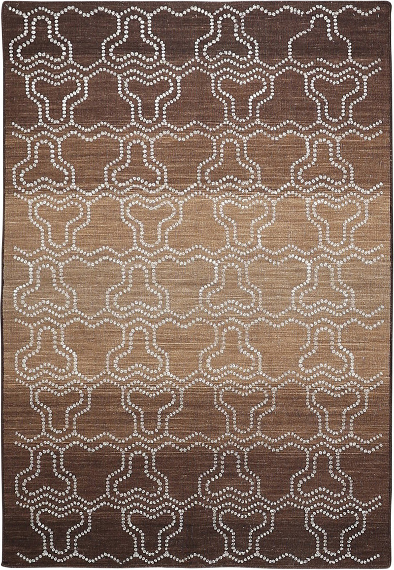 Embroidered Kilim Wool/Viscose Rug 4'0''x6'0''