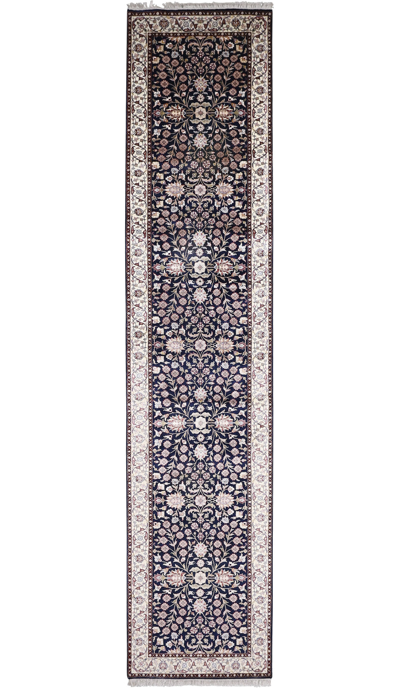 Hereke Wool/Art Silk Rug 2'7''x12'1''