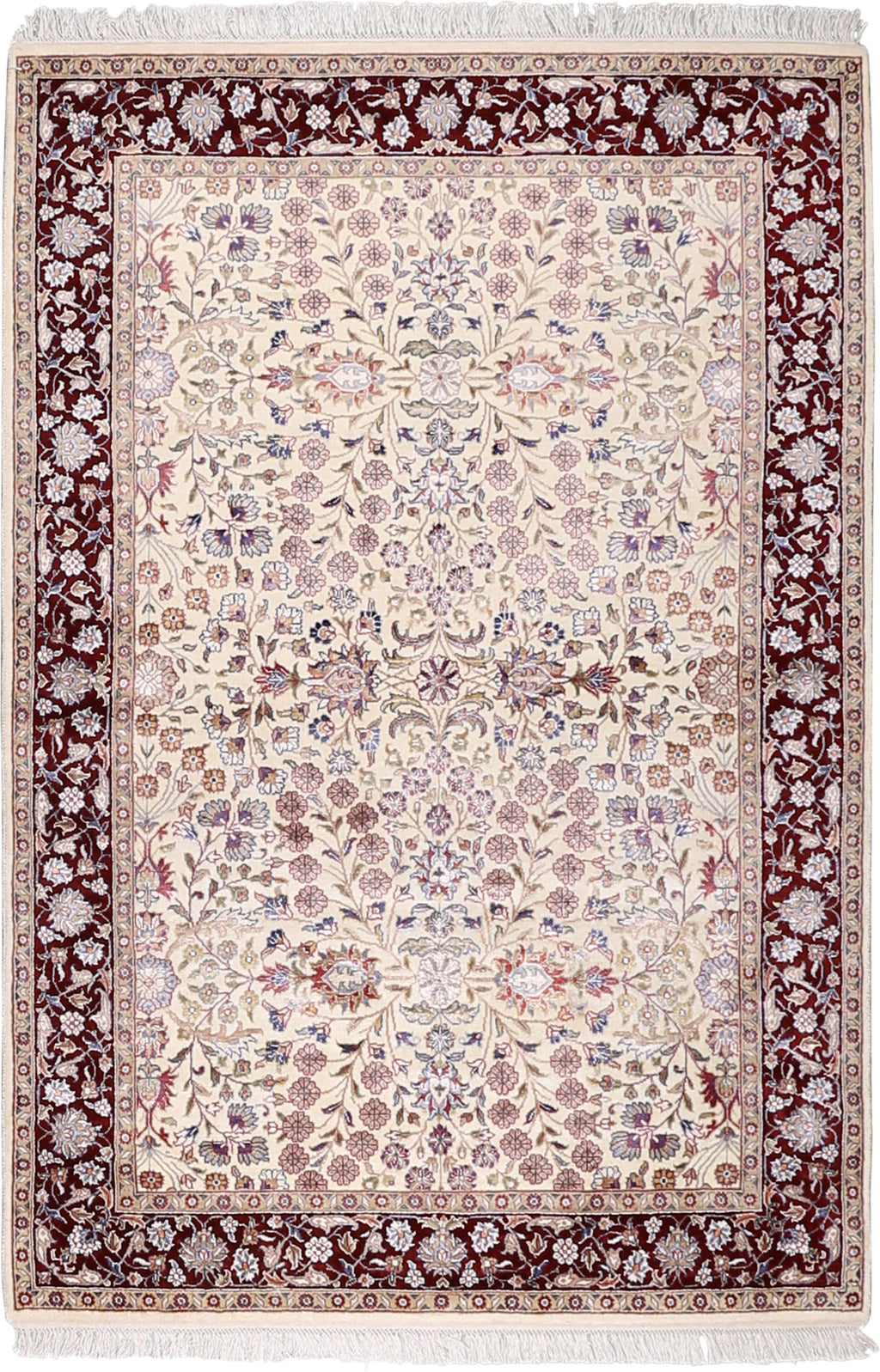 Hereke Wool/Art Silk Rug 4'1''x6'0''