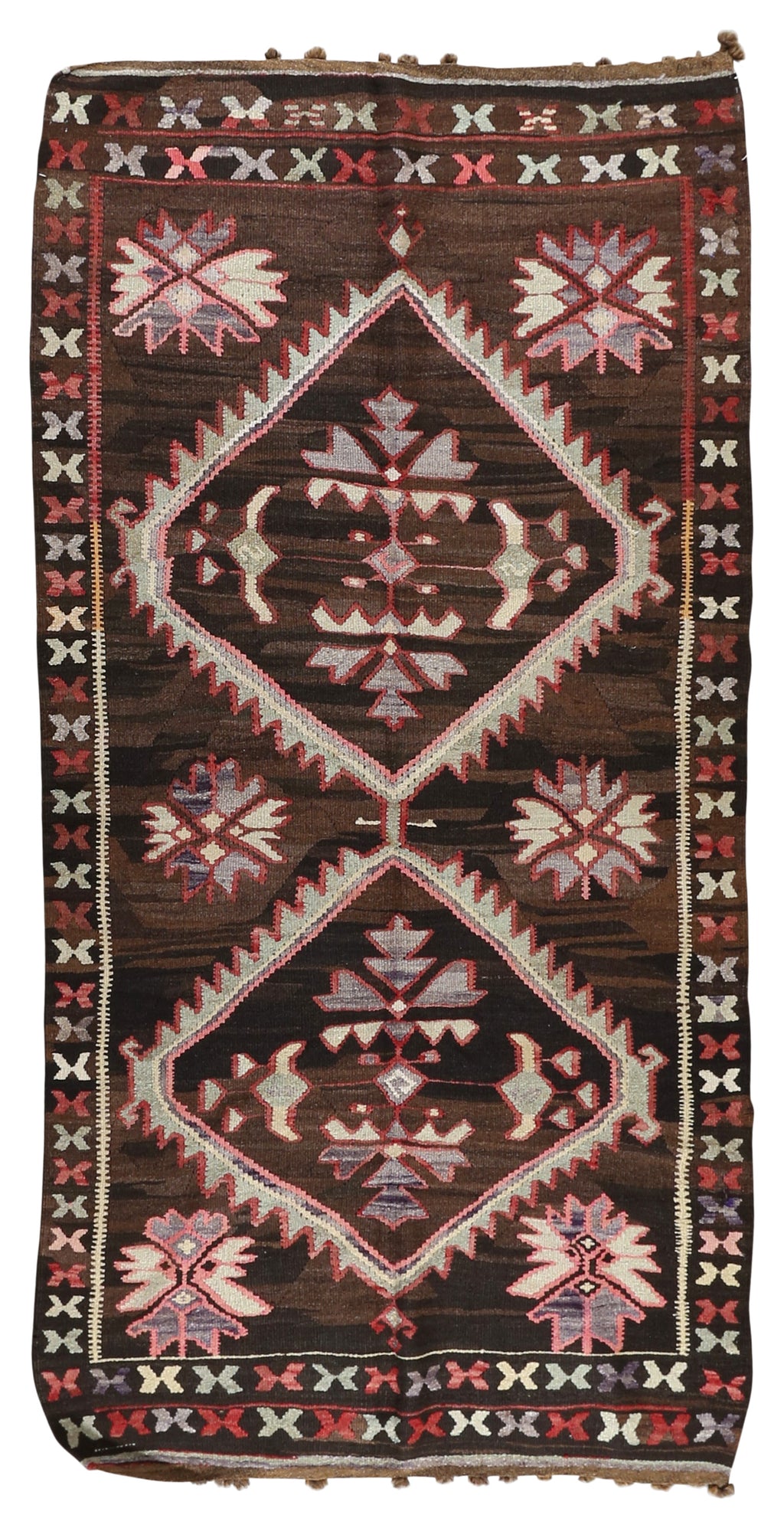 Antique Kilim Wool Rug 5'3''x10'7''