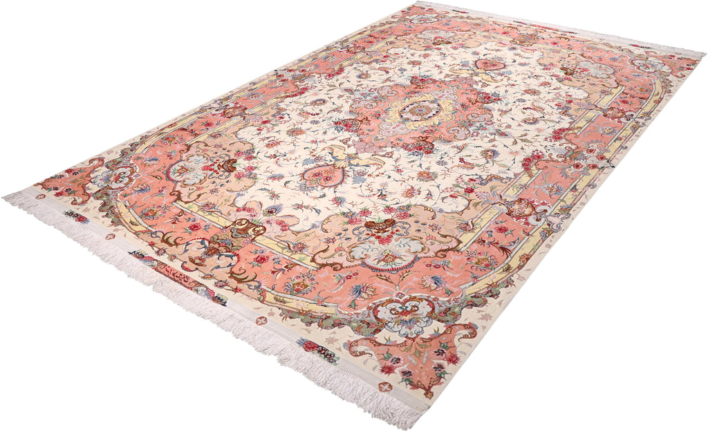 Persian Tabriz Hand-Knotted Wool Rug 6'6''x10'1''