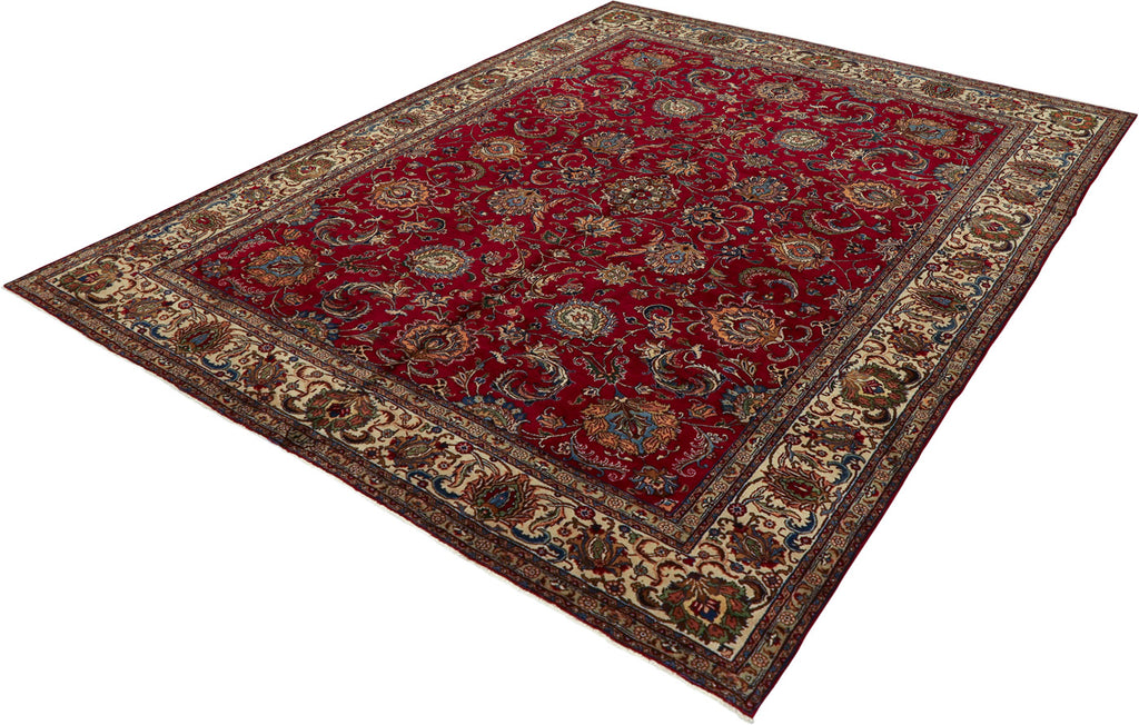 Persian Kashan Hand-Knotted Wool Rug 9'10''x13'9''
