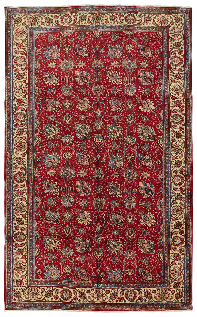 Persian Kashan Hand-Knotted Wool Rug 7'6''x11'3''