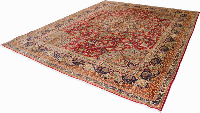 Persian Tabriz Hand-Knotted Wool Rug 10'0''x12'7''
