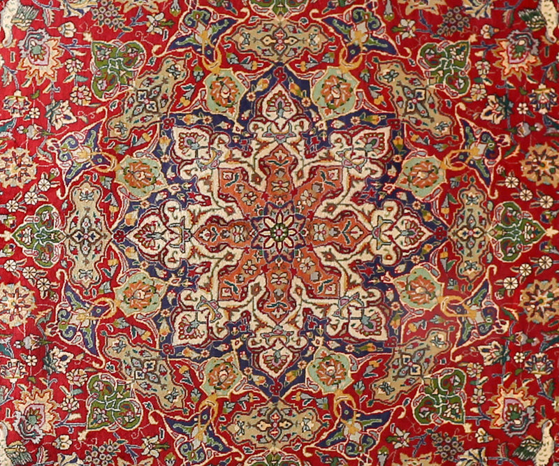 Persian Tabriz Hand-Knotted Wool Rug 10'0''x12'7''
