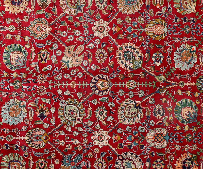Persian Tabriz Hand-Knotted Wool Rug 7'10''x10'10''