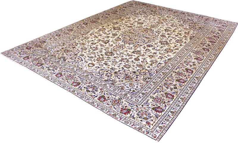 Persian Kashan Hand-Knotted Wool Rug 8'2''x11'1''