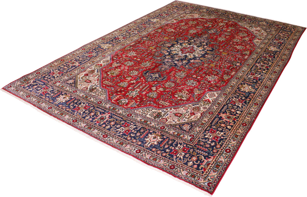 Persian Kashan Hand-Knotted Wool Rug 6'5''x9'9''