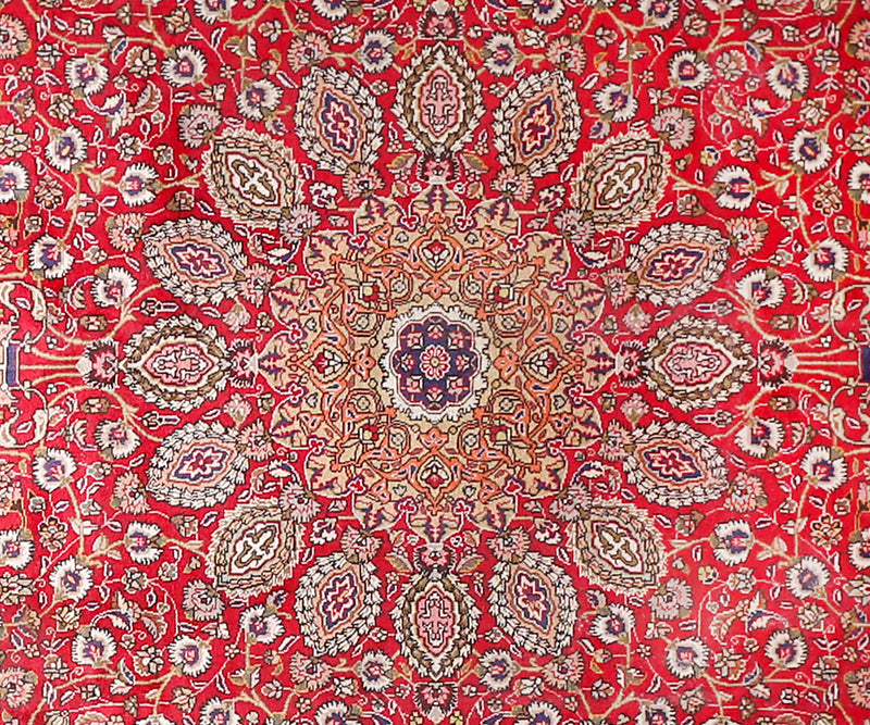 Persian Tabriz Hand-Knotted Wool Rug 8'1''x11'0''