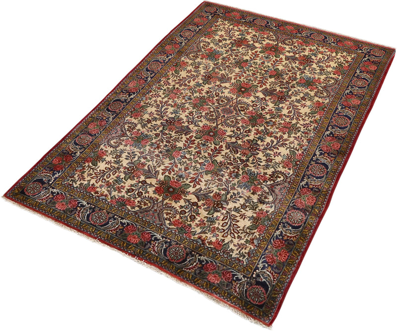 Persian Sarough Hand Knotted Wool Rug 4'6''x7'0''