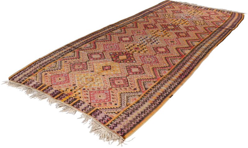 Antique Kilim Wool Rug 4'0''x11'6''