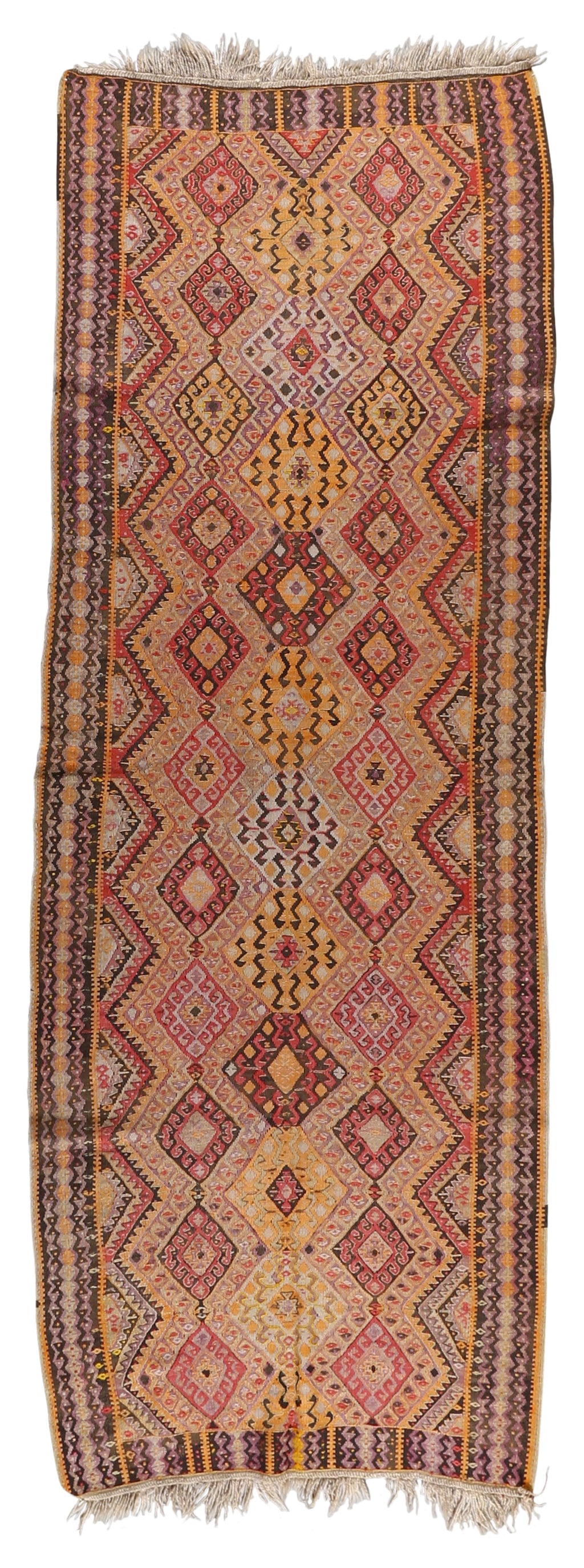 Antique Kilim Wool Rug 4'0''x11'6''