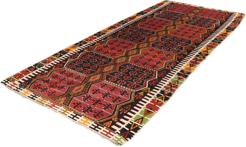 Antique Kilim Wool Rug 5'5''x12'10''