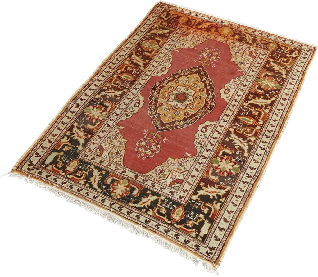 Antique Anatolian Wool Rug 3'11''x5'4''