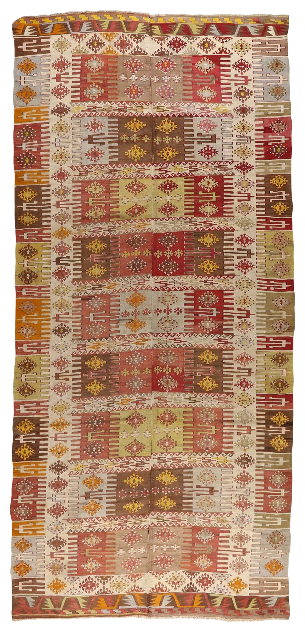 Antique Kilim Wool Rug 6'2''x13'6''