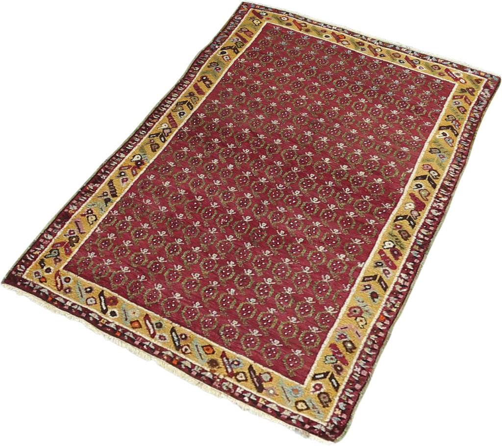 Antique Anatolian Wool Rug 3'4''x5'7''