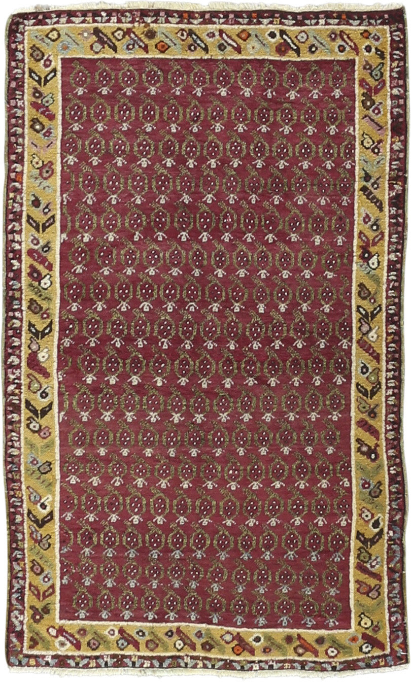 Antique Anatolian Wool Rug 3'4''x5'7''