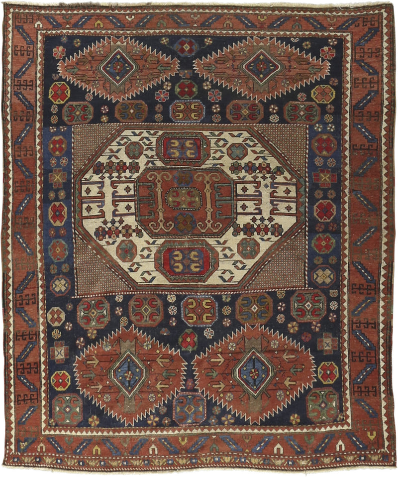 Antique Anatolian Wool Rug 5'11''x7'5''