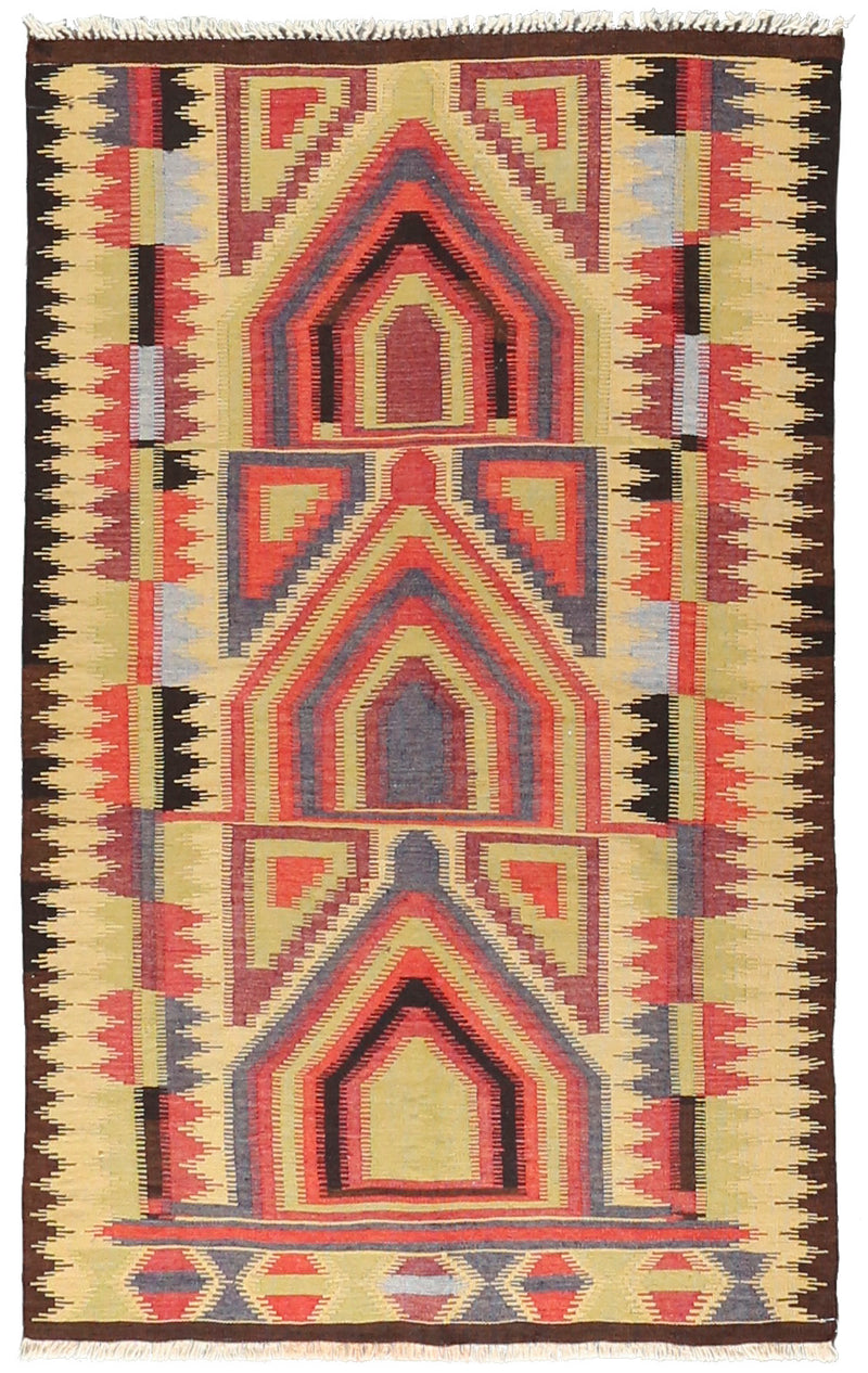 Vintage Kilim Wool Rug 3'11''x6'4''