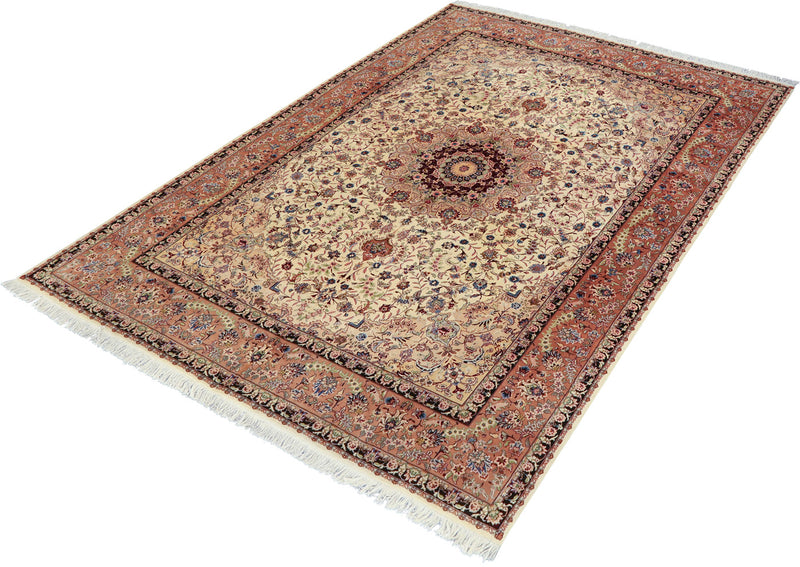 Persian Tabriz Hand-Knotted Wool Rug 9'11''x12'9''