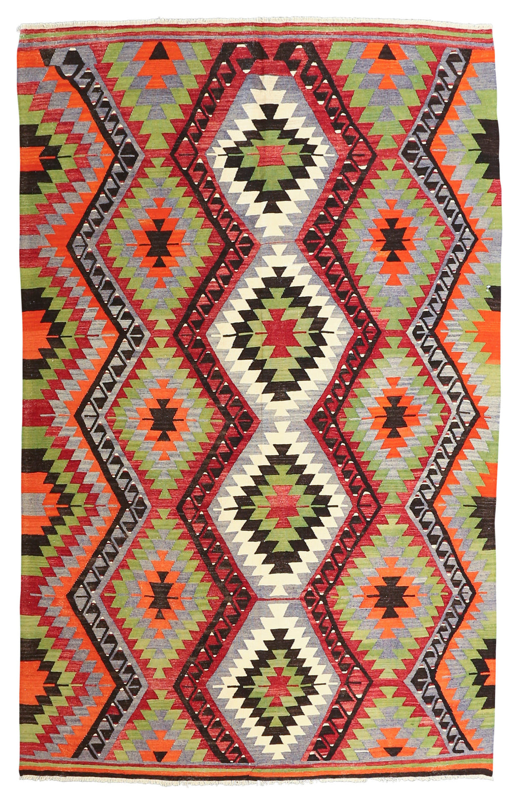 Vintage Kilim Wool Rug 6'6''x10'3''