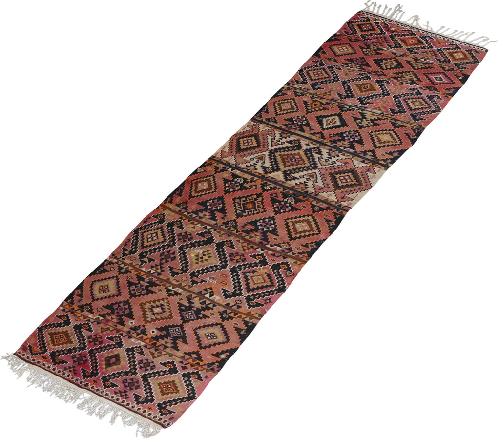 Antique Kilim Wool Rug 2'11''x10'6''