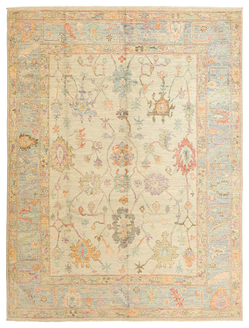 Ushak Rainbow Wool Rug 8'9''x11'9''