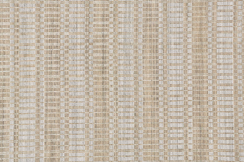 ODELL Collection Wool & Viscose Rug in Tan / Silver
