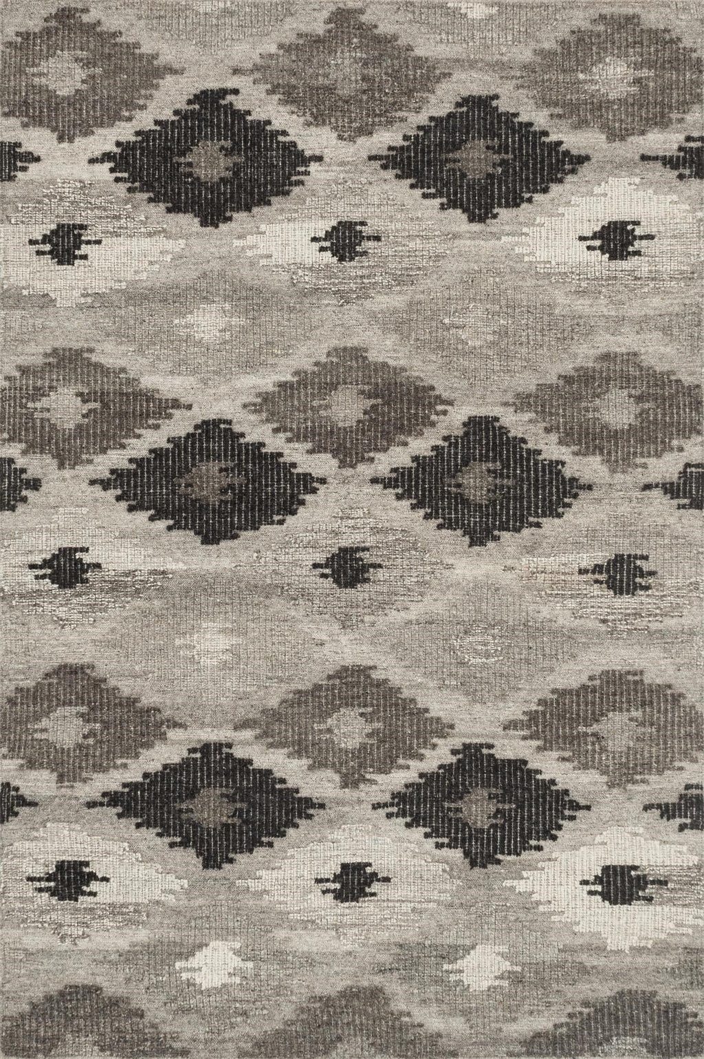 AKINA Collection Wool Rug  in  GREY / CHARCOAL Gray Small Hand-Woven Wool