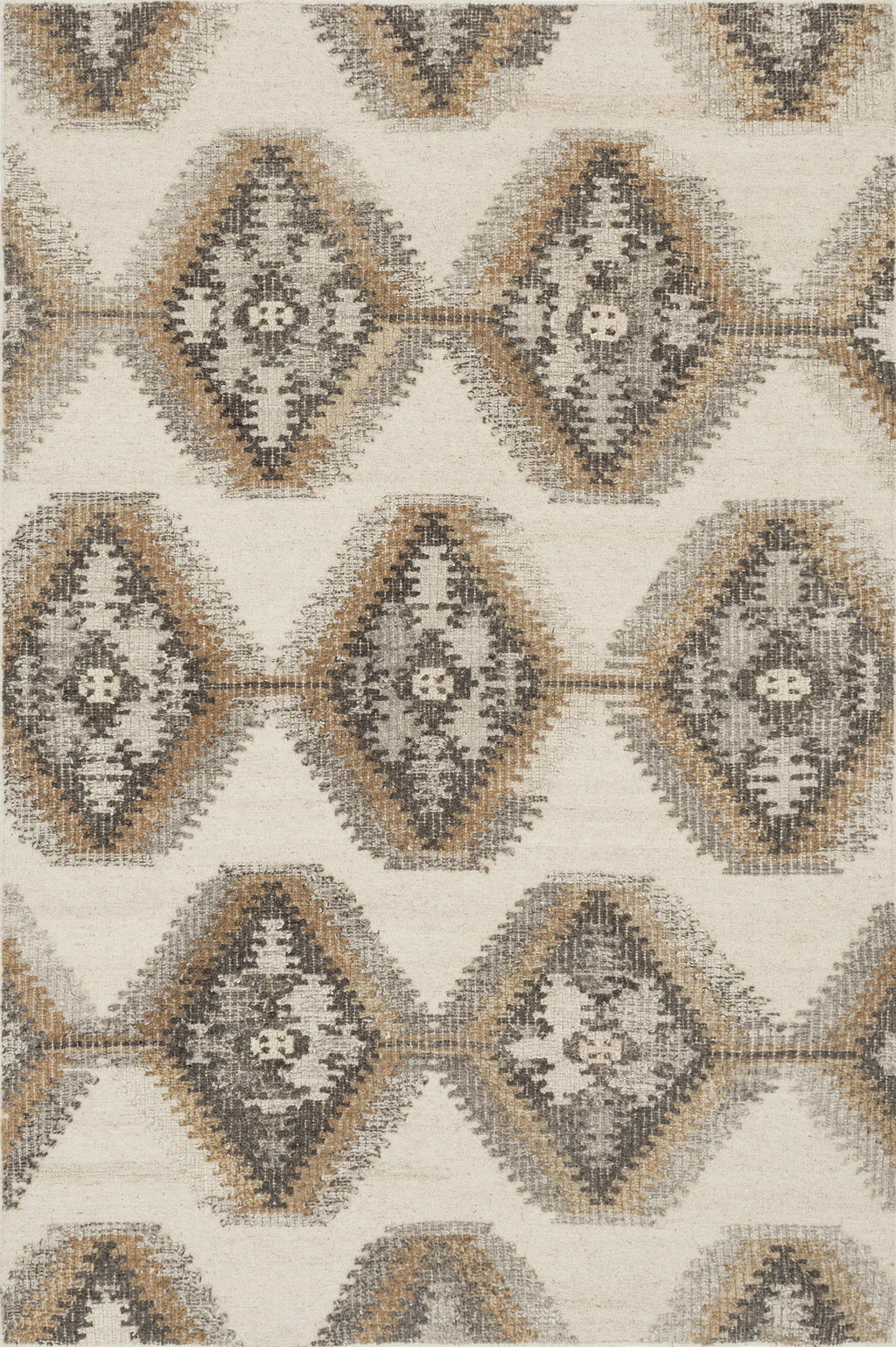 AKINA Collection Wool Rug  in  IVORY / CAMEL Ivory Small Hand-Woven Wool