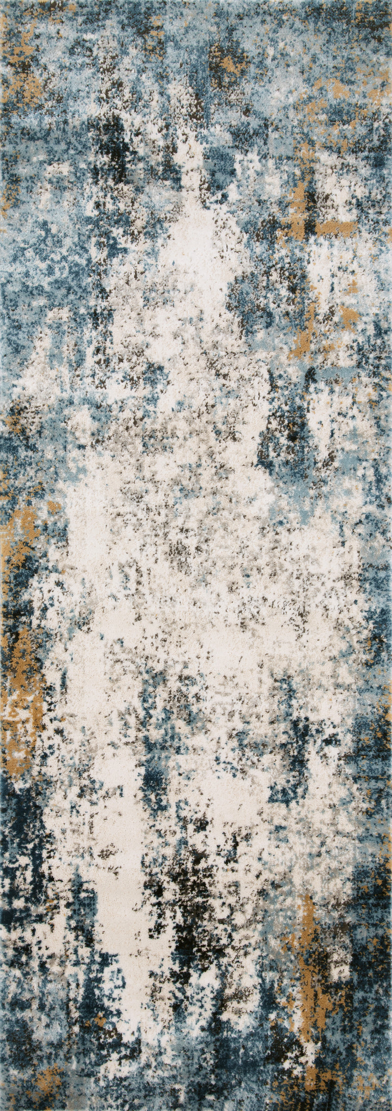 ALCHEMY Collection Rug  in  DENIM / IVORY Blue Accent Power-Loomed Polypropylene/Polyester