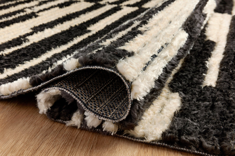 ALICE Collection Rug  in  CREAM / CHARCOAL Beige Accent Power-Loomed Polyester