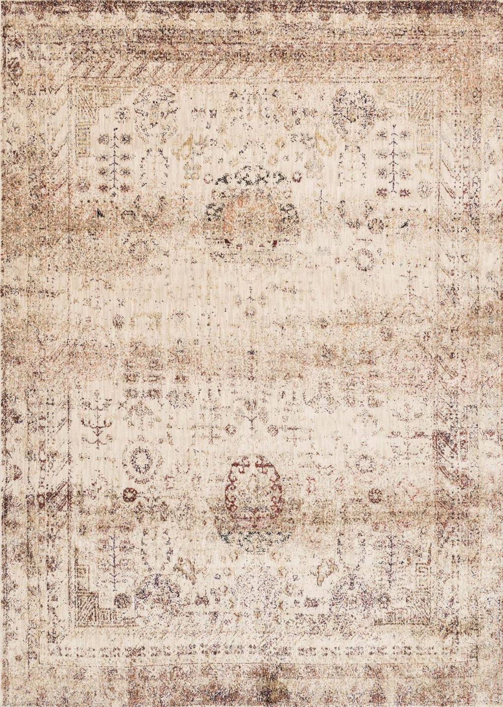 ANASTASIA Collection Rug  in  IVORY / MULTI Ivory Runner Power-Loomed Polypropylene/Polyester