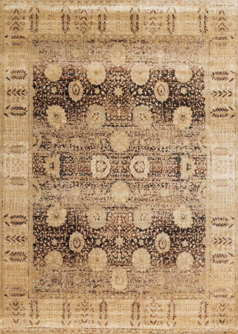 ANASTASIA Collection Rug  in  COFFEE / GOLD Brown Runner Power-Loomed Polypropylene/Polyester