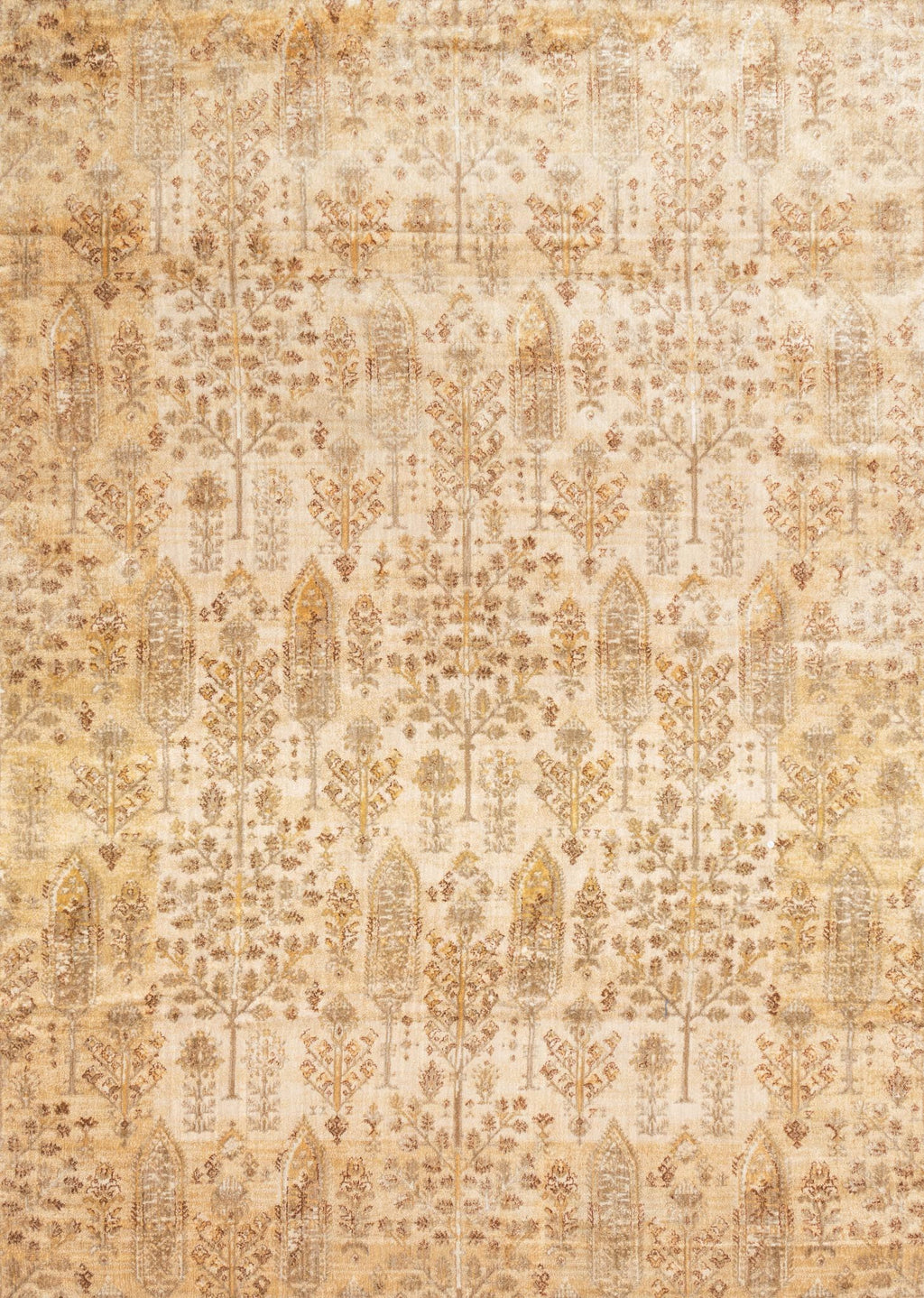 ANASTASIA Collection Rug  in  ANT IVORY / GOLD Beige Runner Power-Loomed Polypropylene/Polyester