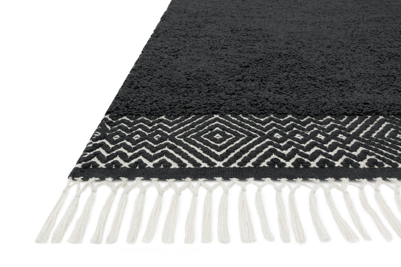 ARIES Collection Rug  in  CHARCOAL Gray Accent Hand-Woven Polyester