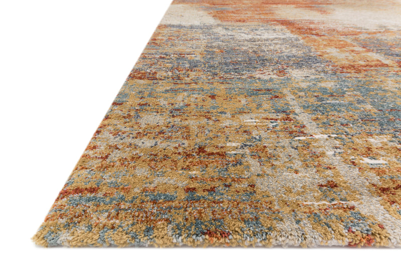 AUGUSTUS Collection Rug in TERRACOTTA Orange Accent Power-Loomed Viscose