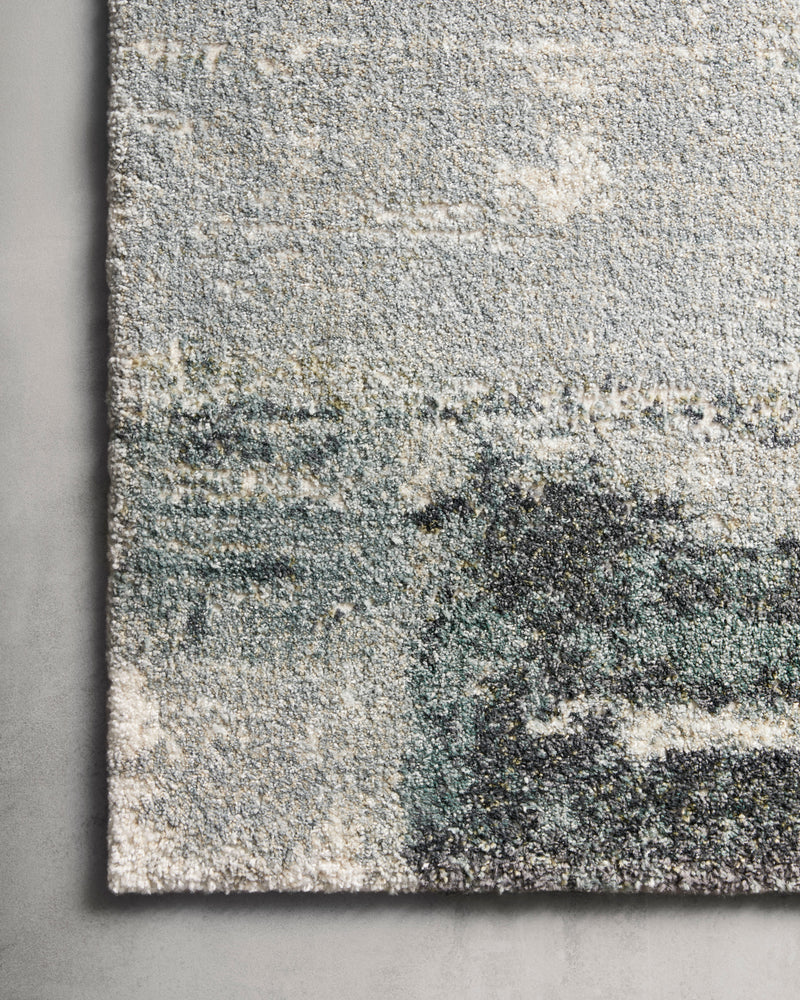 AUGUSTUS Collection Rug in SLATE BLUE Gray Accent Power-Loomed Viscose