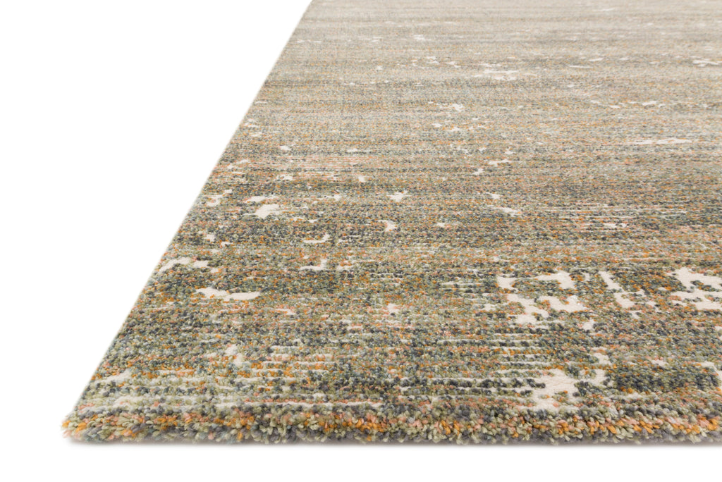 AUGUSTUS Collection Rug in MOSS / SPICE Green Accent Power-Loomed Jute/Wool