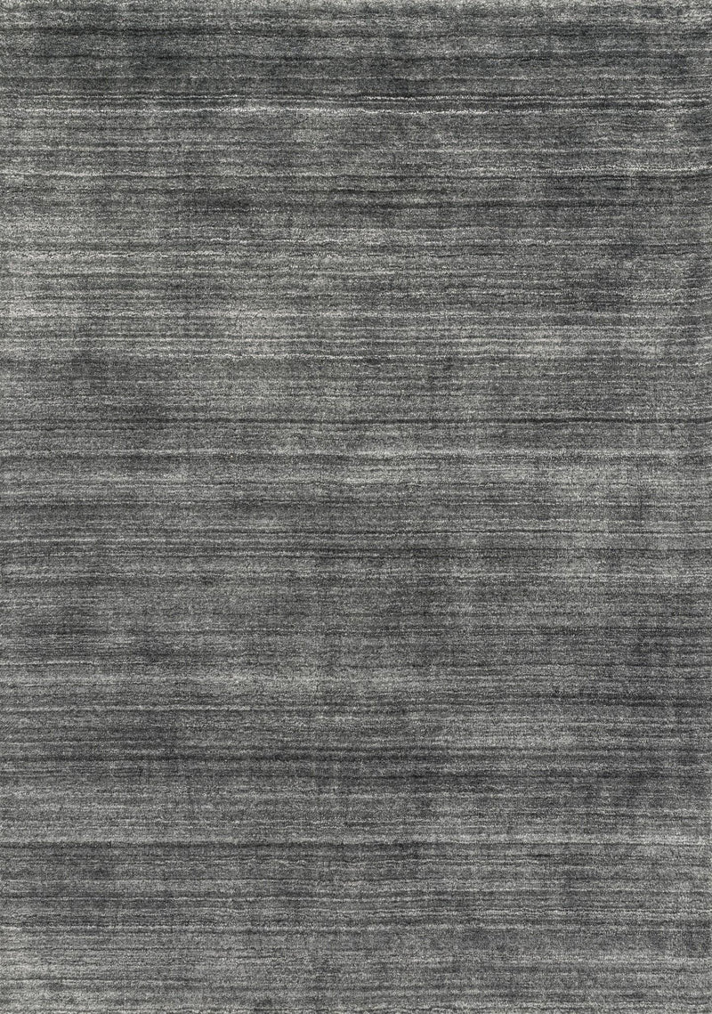 BARKLEY Collection Wool/Viscose Rug  in  CHARCOAL Gray Small Hand-Woven Wool/Viscose