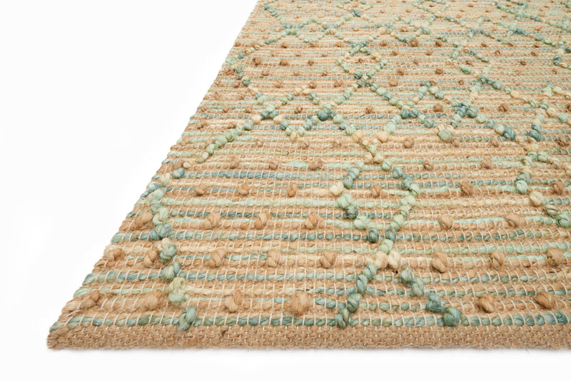 BEACON Collection Wool/Viscose Rug  in  SEA Blue Accent Hand-Woven Wool/Viscose