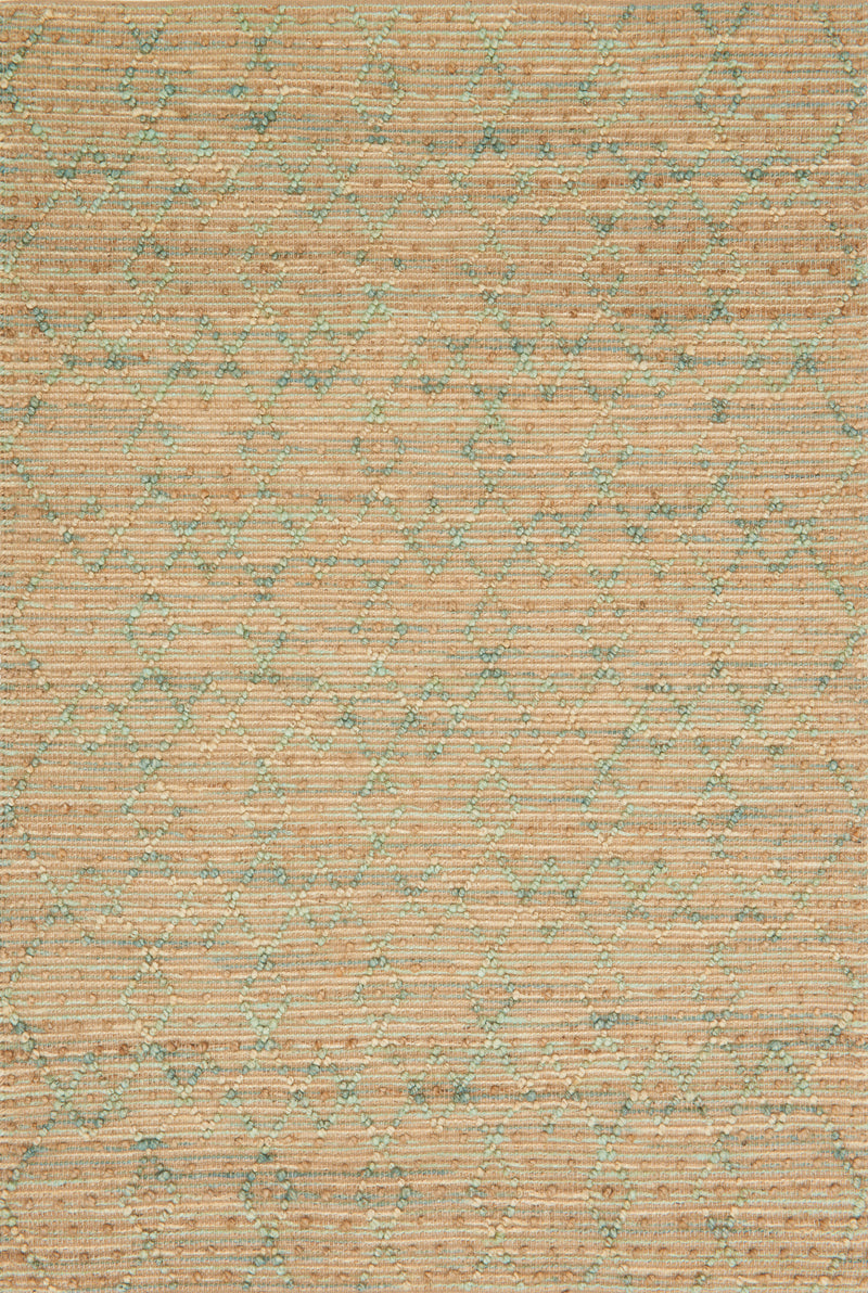 BEACON Collection Wool/Viscose Rug  in  SEA Blue Accent Hand-Woven Wool/Viscose
